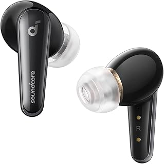 Soundcore by Anker Liberty 4 True Wireless Noise Cancelling Earbuds with ACAA 3.0, Dual Drivers, 6 Mics with AI Algorithm, Adaptive ANC, Spatial Audio, Hi-Res Sound, IPX4, 9H/28H Playtime, Black