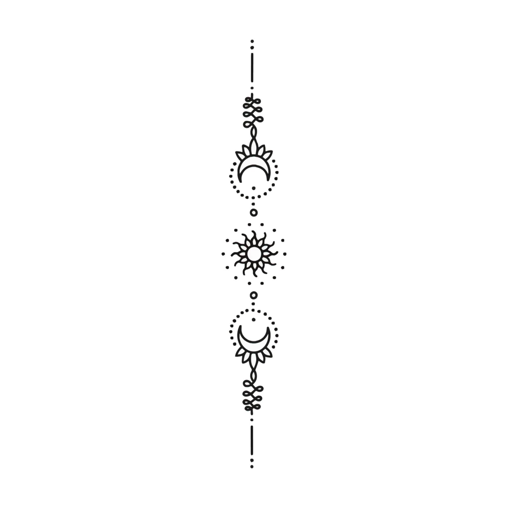 Unalome Alignment Semi-Permanent Temporary Tattoo Powerful Protection Spiritual Symbol | Natural Plant-Based Ink | Skin-Safe Waterproof Temporary Tattoo (4x4 inches)-image-33