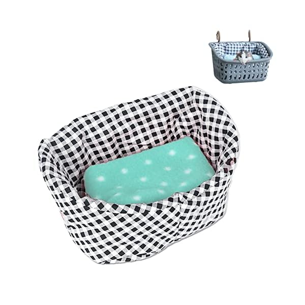 Jwshang bed mat for rat hammock hanging basket warm bed, replaceable removable nest mat for small animal hammocks for hamster, sugar glider, rat(only for small size rat hammock)