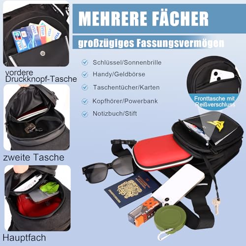 Eshow Beintasche Motorrad für Herren Damen, Oberschenkeltasche Gürteltasche Erweiterbare Stauraum… – Ansicht 5