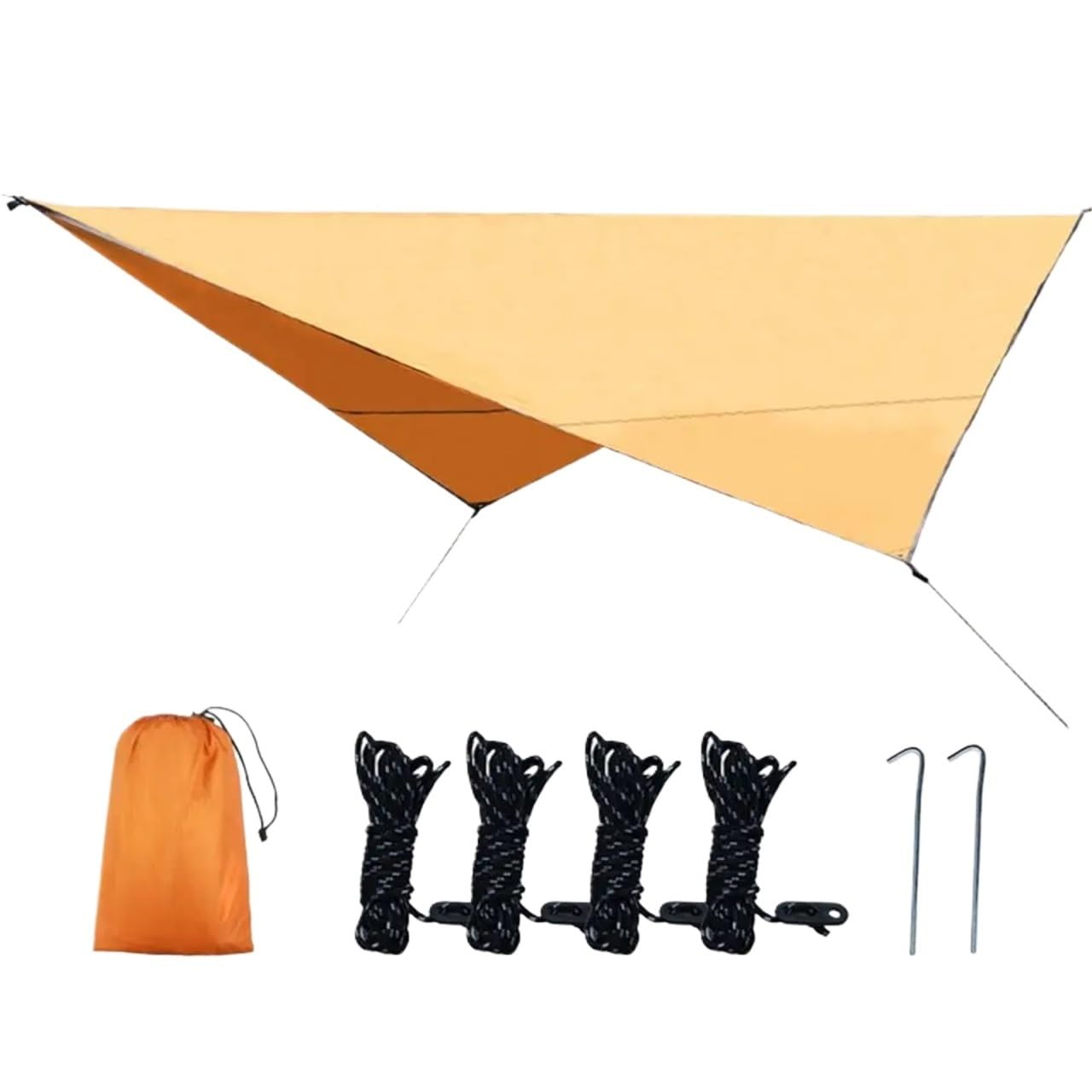 320x250cm Outdoor Camping Hammock Tent Shade Waterproof Tarp Rain Fly UV Garden Awning Canopy Sunshade Ultralight Mat