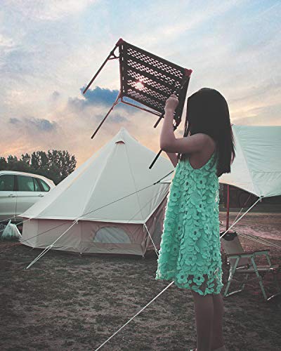 Iclimb 2 Anti-Sinking Large Feet Chair With Large Feet And 1 Extendable Table With Lantern Hanger Bundle, Ultralight Compact For Two Person Outdoor Beach Backpacking Camping Hiking #TOP6