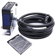 Taiss/Indoor Wall Mounted Photoelectric Beam Sensor 12-240VDC 24-240VAC Retroreflective photoelectric Sensor Switch Proximity Switch Induction Distance 5M BEN5M
