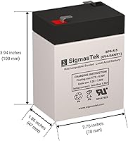 Vista 2 de Batería SLA de sustitución 3FM4.5 con terminales F1, 6 voltios, 4.5 amperio-hora