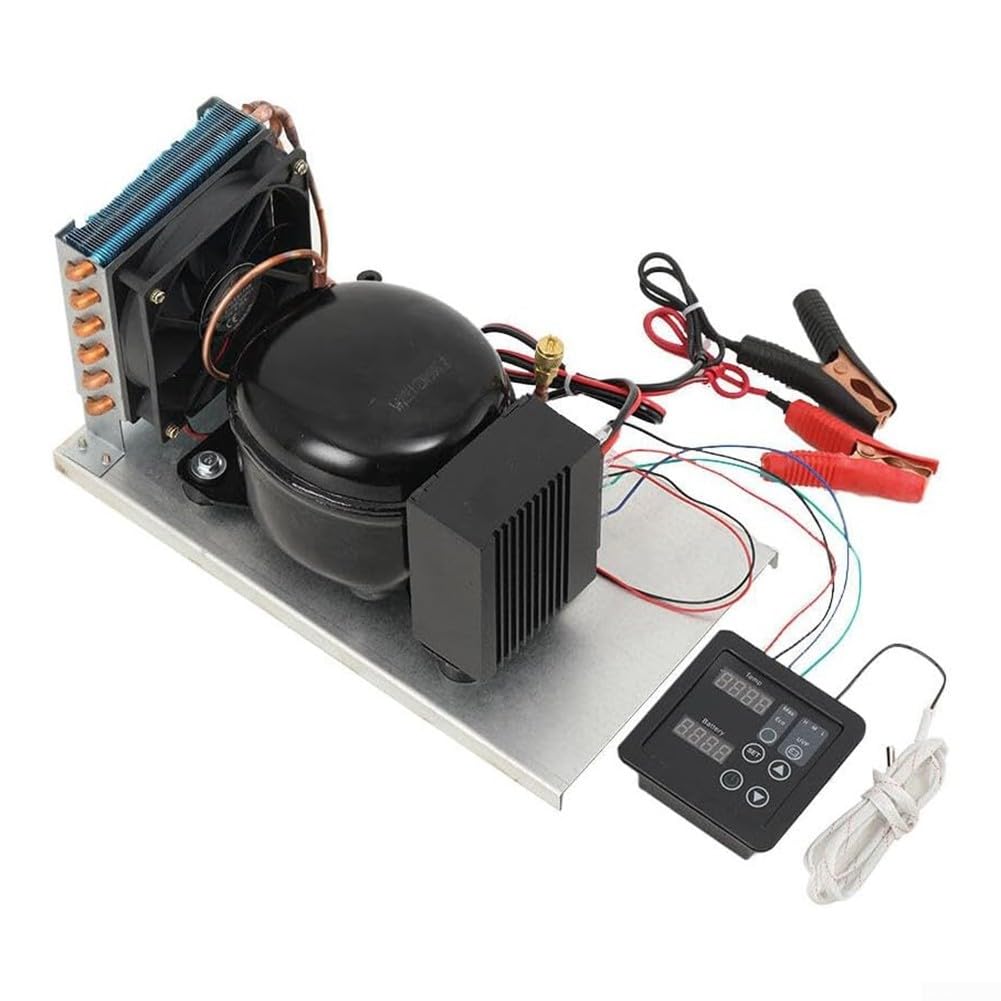 BD25HC Compressore Frigorifero DC | 12-24V con controllo solare della temperatura | Raffreddato ad aria per la refrigerazione automobilistica e nautica | Unità di raffreddamento efficiente
