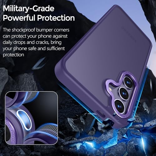Image of Rayboen for Translucent Matte Samsung S24 Case, Purple