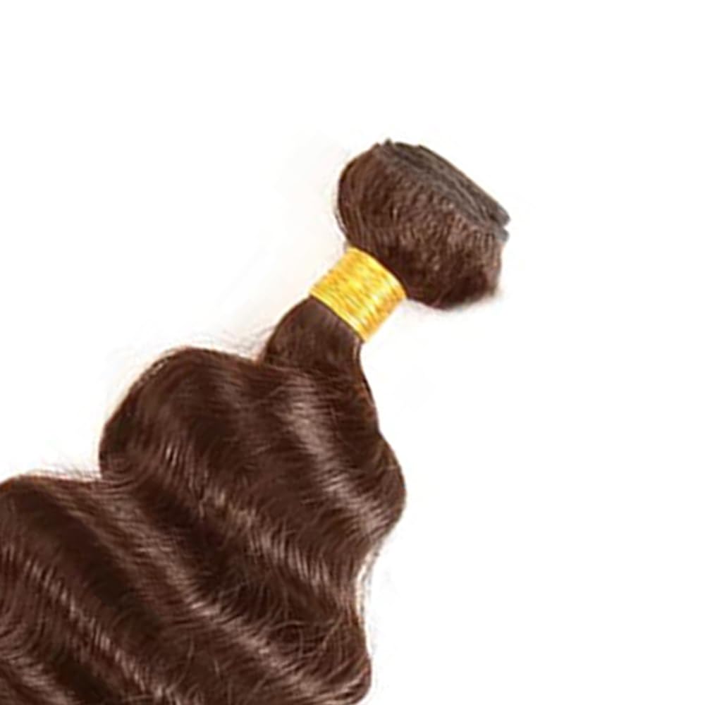 Brown Bundles Human Hair #4 Deep Wave Bundles 24 inch Dark Brown Wet and Wavy Bundle 100g