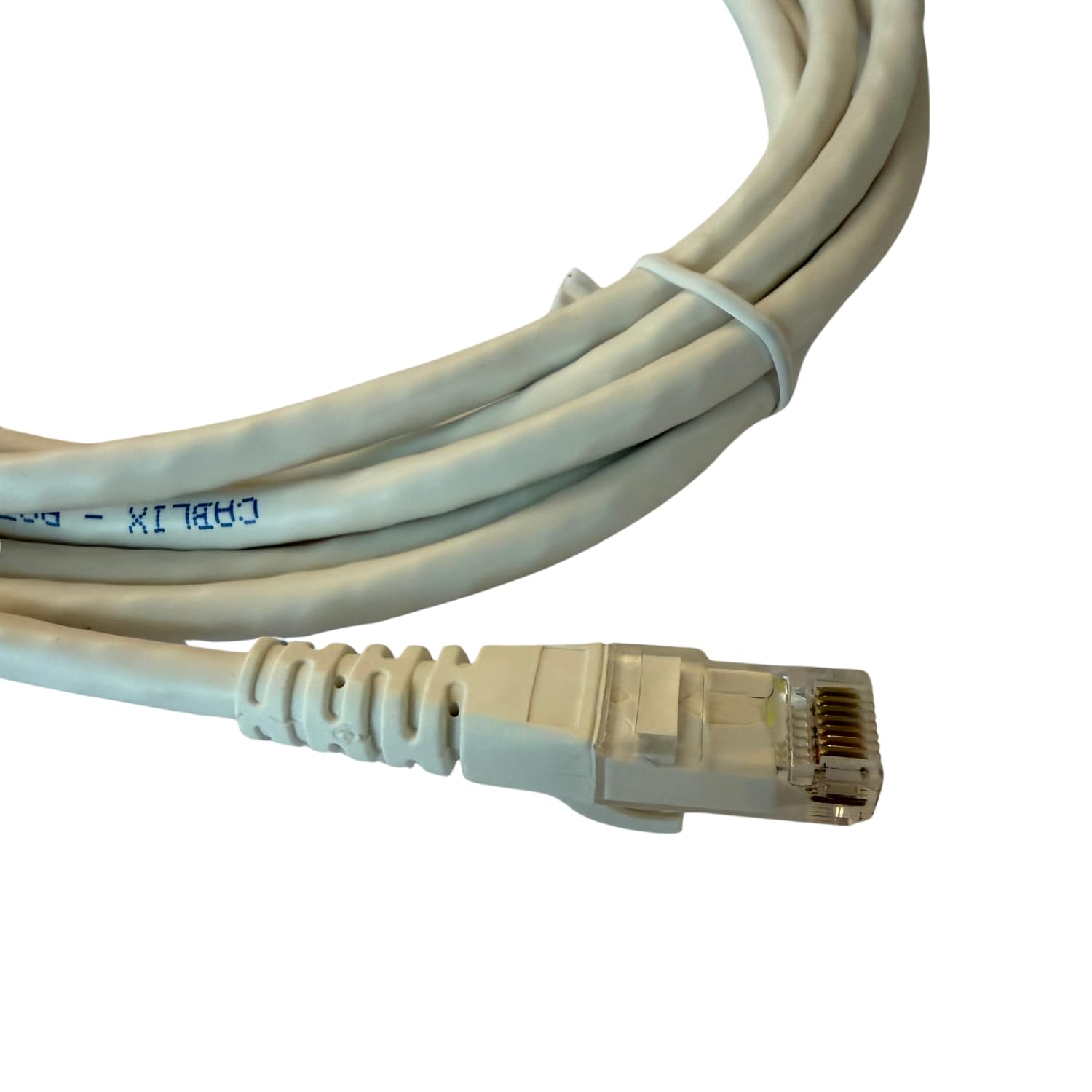 Lot de 5 câbles Ethernet Cat 6 UTP avec gaine - Câble LAN haut débit pour réseau, Internet, routeur, modem, commutateur, PC, Xbox, PS5 - Câble réseau RJ45 10 Gbit/s (blanc, 3 m)