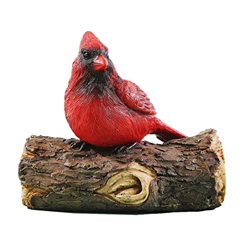ULTECHNOVO Miniature Cardinal Figurine cardinal bird ornament bird statue sculpture Figure model parrot figurine Resin bird on