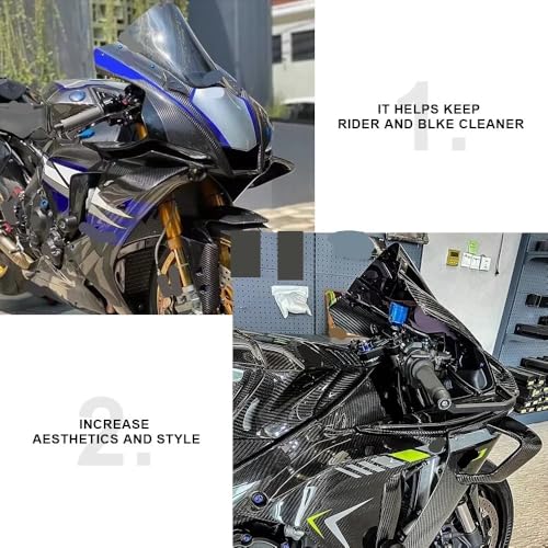 Ailerons latéraux pour YZF-R1 en carbone look fixe - 6