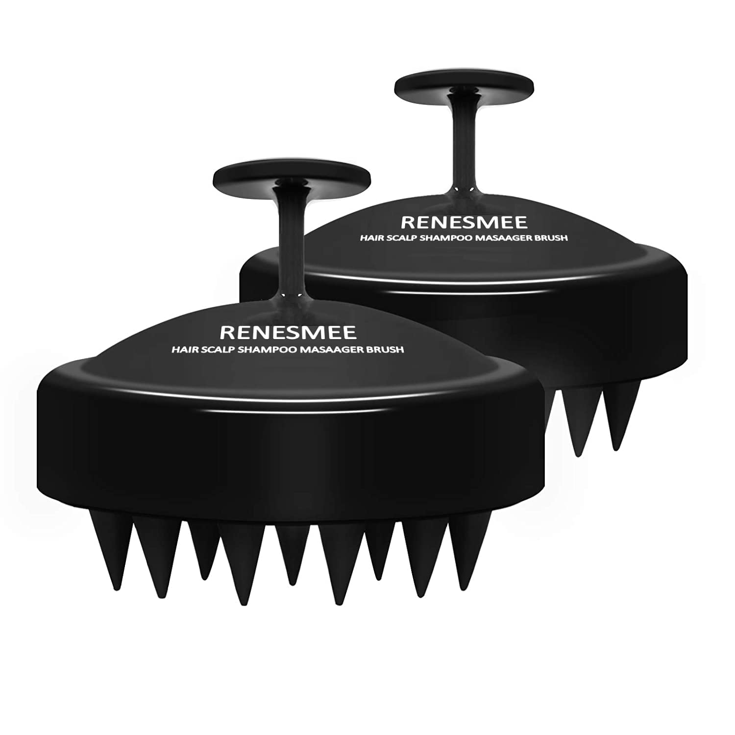 "RENESMEE Scalp Shampoo Massager Brush, Floriated Shower Comb for Deep Cleaning Hair, Silicone Growth Beard Brush Pet Grooming Palm Brush (Pack of 2) (B09VCHFFQL) Amazon Price History, Amazon Price Tracker