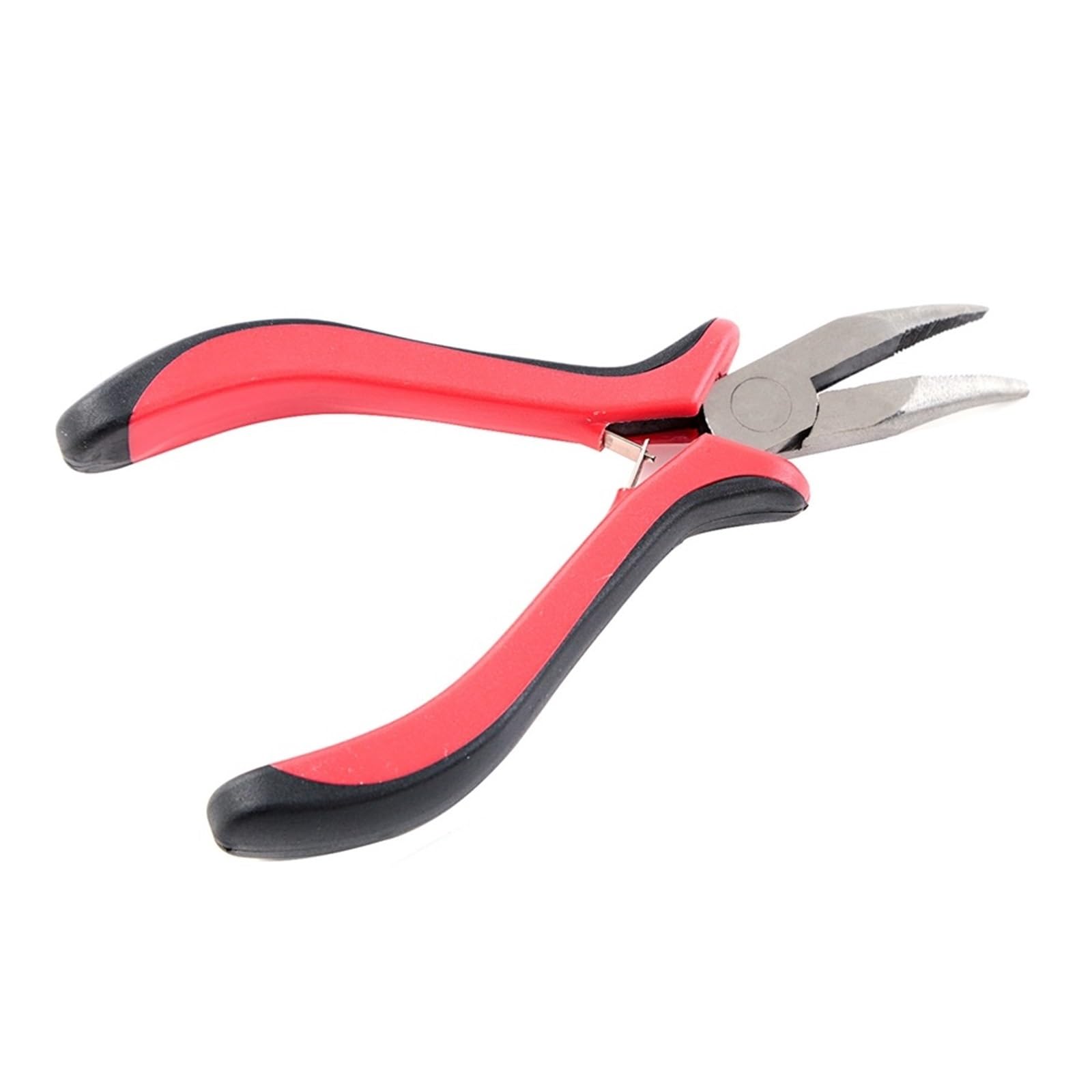 Lizhayg One Color Hair Extension Pliers Bent Long Nose Pliers Tools For Hair Extensions Hair Styling Micro Ring Pliers Red Color 1Pcs/Pack