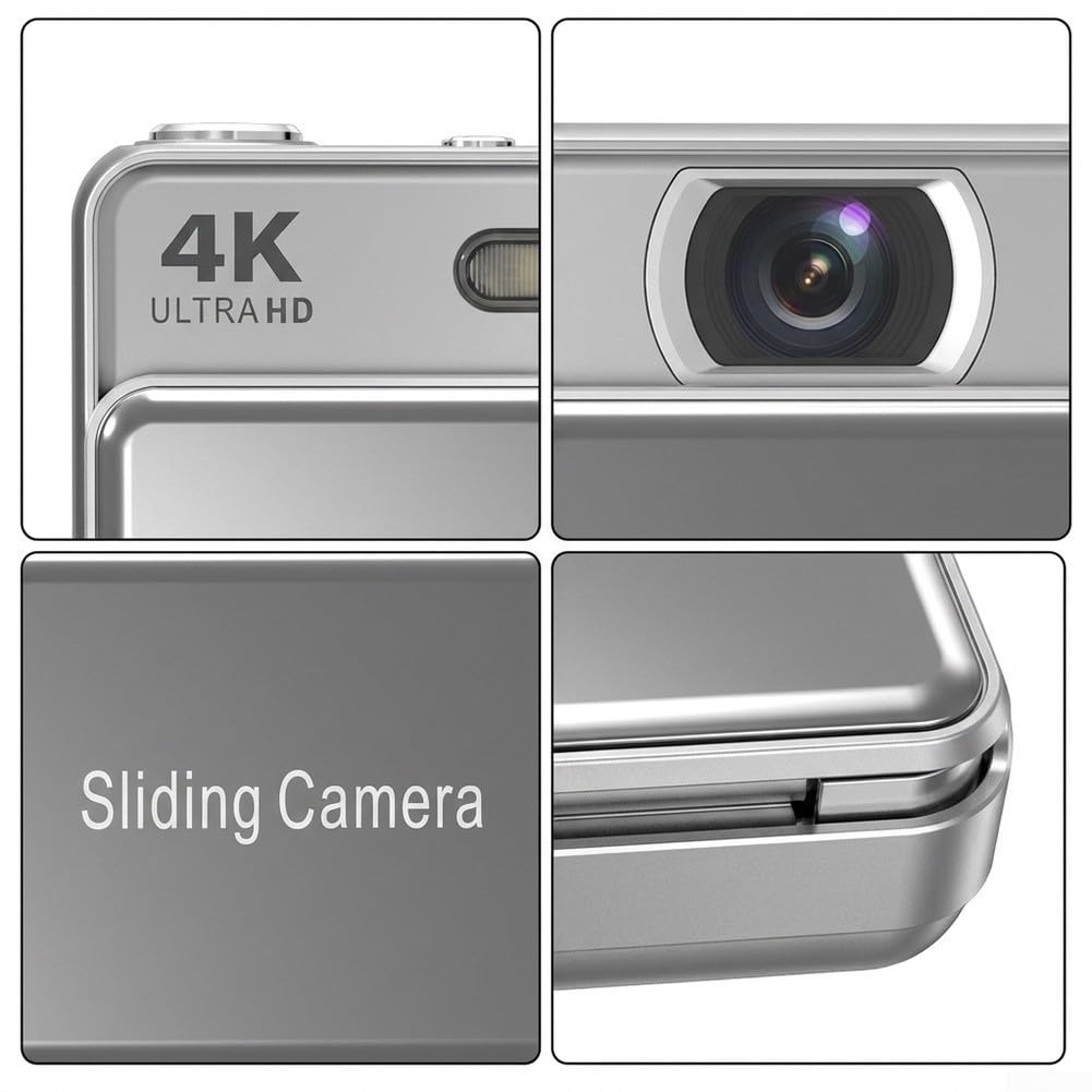 Fotocamera digitale per studenti, stile mirrorless compatto con schermo da | Essenziale quotidiano: facile da installare, forte e robusto, ideale per le attività quotidiane.