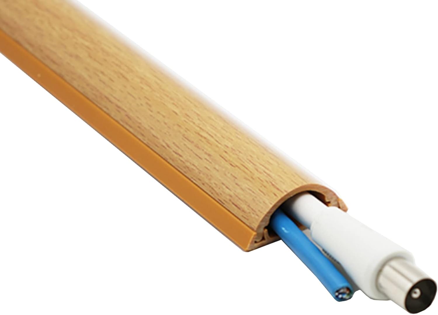 SRNSAEB Wood Grain Cable Shield Cord Cover Hold 3 Wire