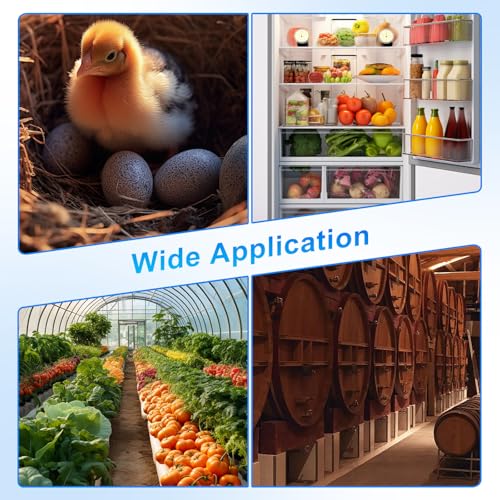 QIQIAZI Digitaler Temperaturregler Thermostat XH-W3001 AC 110–220V mit LCD-Display & wasserdichtem NTC-Sensor,Microcomputer Thermostatschalter