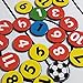 Joyeee Football Soccer Board Coach Magnetic Set, Include 24 Pcs Round Magnet Pieces, Storage Bag, 3 Pcs Magnetic Dry Erase Markers with Eraser for Soccer Coaching Board, Magnet Coaches Soccer Board