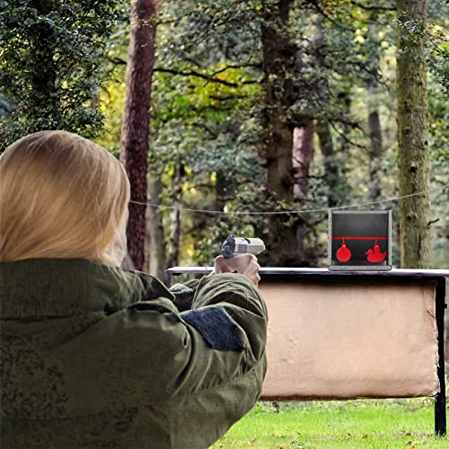 Gearoz Bb Gun Target Trap, Airsoft Target, Pellet Gun Target With 10Pcs Paper Target, Resetting Metal Silhouettes Shooting Targets For Backyard, Outdoor, Indoor, Small Size #TOP5