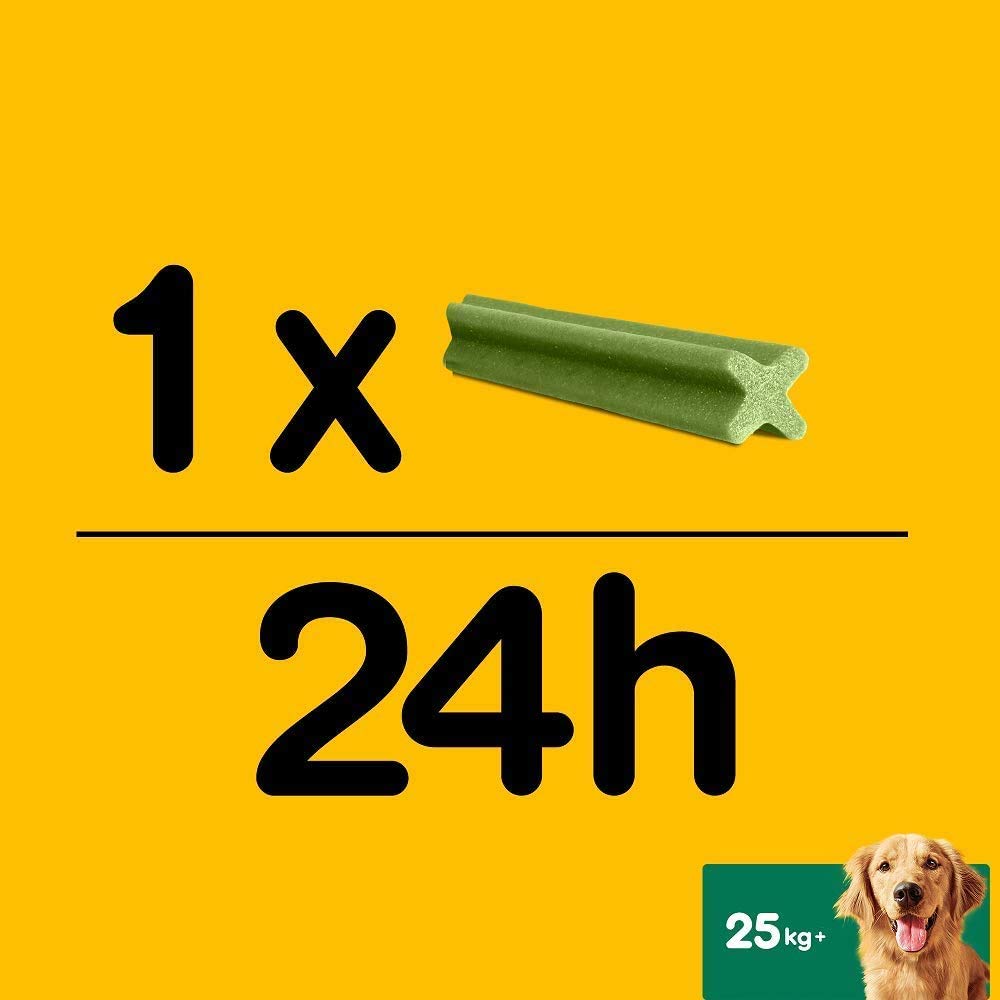 Pedigree DentaStix Fresh Hundeleckerli für große Hunde, Kausnack gegen Zahnsteinbildung, Für gesunde Zähne und einen frischen Atem, 4 er Pack, 4 x 28 Stück