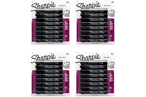Sharpie 22480PP Flip Chart Markers, Bullet Tip, Assorted Colors, 8