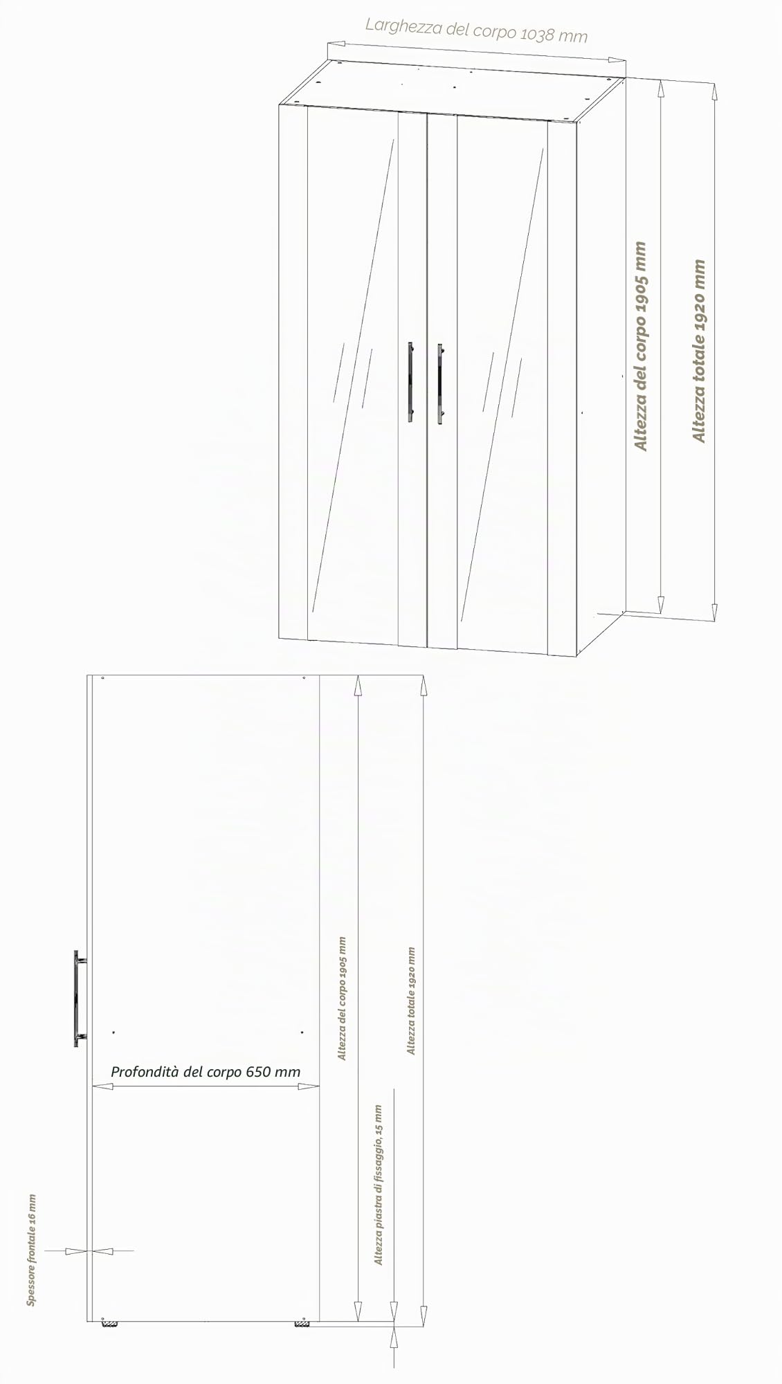 respekta Cucina per ufficio, mini cucina singola, bianco Pietro, 104 cm