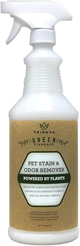 TriNova Eliminador natural de manchas y olores para mascotas Spray limpiador enzimático avanzado Elimina manchas y olores de mascotas viejas y