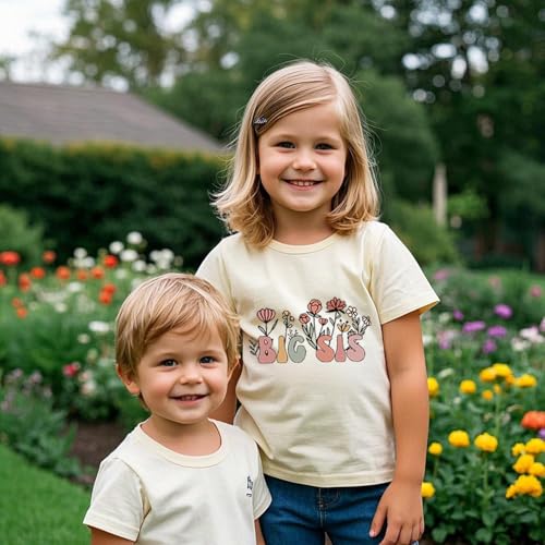 Big Sister Shirt Toddler Shirts Promoted to Big Sister Announcement Big Sis Tees Little Kids Top 2-7T 5