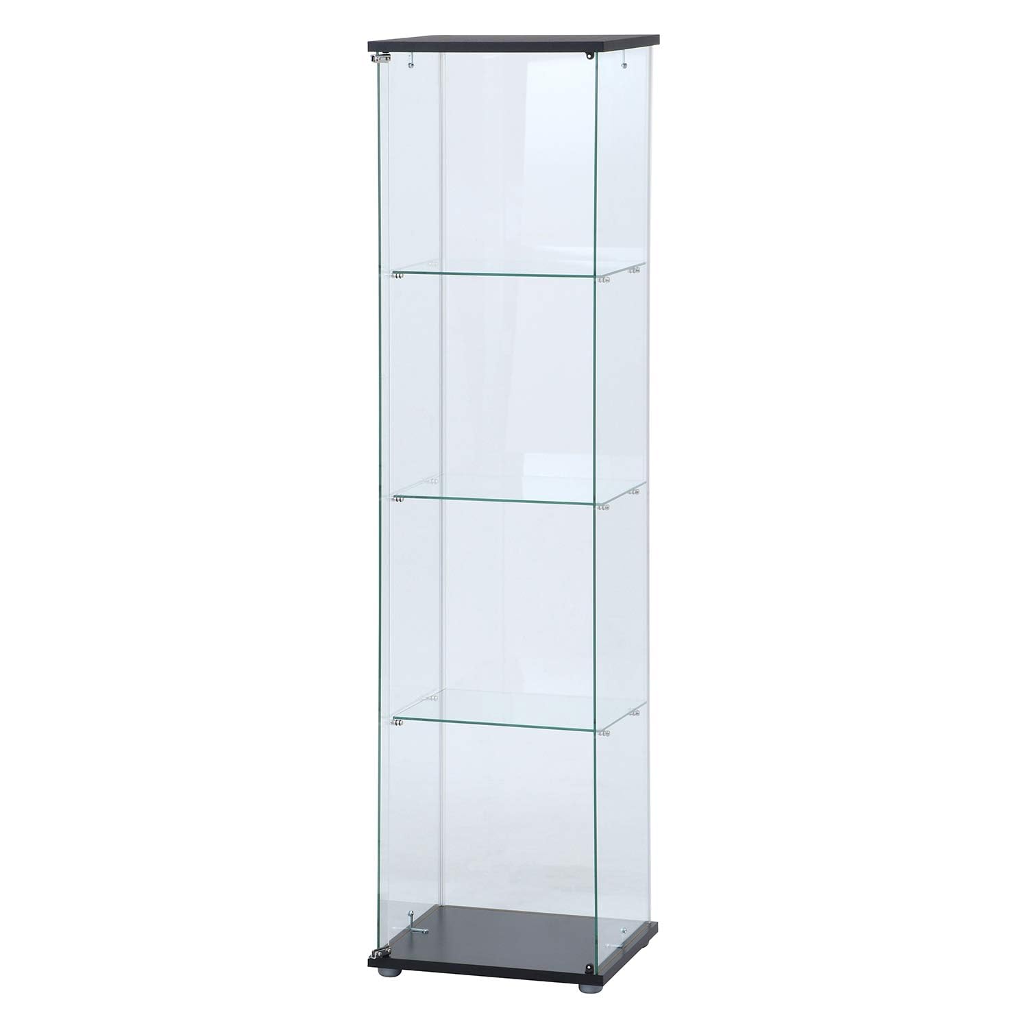 【ブラック】コレクションケース 4段 幅42.5×奥行36.5×高162cm ブラック】コレクションケース 4段 幅42.5×奥行36.5×高162cm Amazon.co.jp: