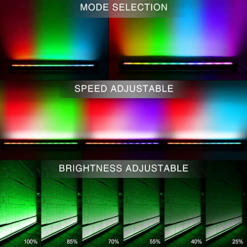 Meikee Rgb Low Voltage Led Wall Washer Light, 20W Dc/Ac 12V 24V Rgb Color Changing Washer Strip Lights Bar, Dimmable Flood Stage Outdoor Lighting For Party Wedding Christmas Decoration(4 Pack) #TOP1