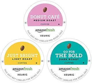 AmazonFresh 60 Ct. Coffee Variety Pack, 3 Flavors, Keurig K-Cup Brewer Compatible