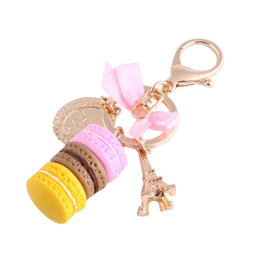 SEAFRONT Decorazione variopinta di fascino dell'automobile del pendente della borsa del portachiavi di Keychain di Keyring di Macaron sveglio variopinto