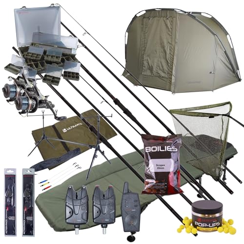 Ultimate Ensemble de pêche à la Carpe de Nuit Mega Complete Carp Night Fishing Set | Ensemble Carpe