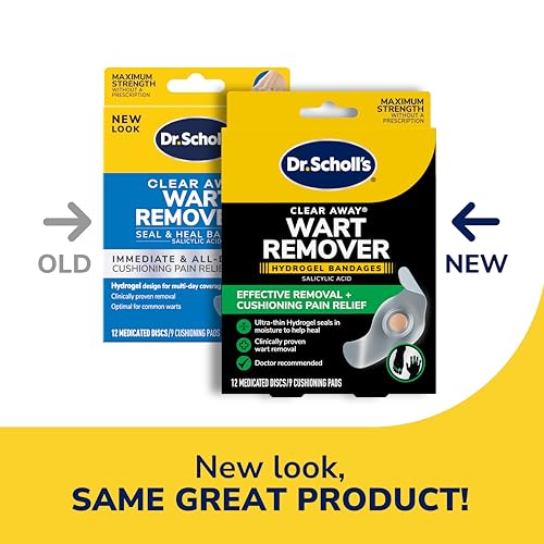 dr scholls clear away wart remover hydrogel bandages for fingers and toes - clinically proven effective wart removal and cushioning pain relief comfortable multi-day coverage patches