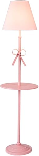 Lámpara de pie rosa lámpara de pie con lazo luz de piso para habitación de niñas iluminación de habitación de niños hermosa iluminación lámpara de