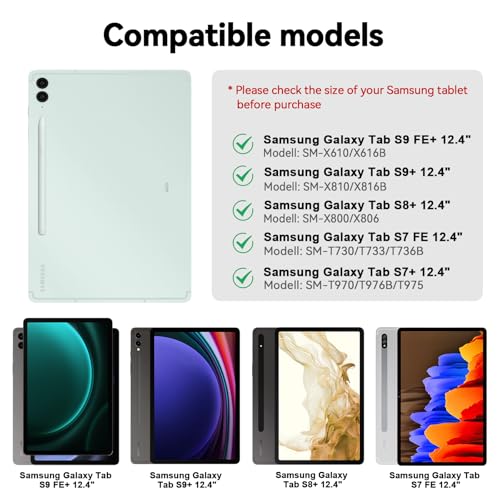 GOOJODOQ Magnetic Keyboard for Samsung Galaxy Tab S10+/ S7+/S8+/S9+/S7 FE/S9FE+ 12.4inch, with Floating Cantilever Stand, Anywhere Touchpad with... - Image 2