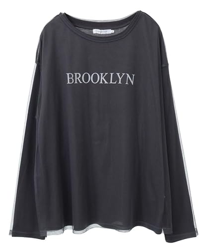 [アメリカンホリック] トレーナー SET チュールT+ロゴT レディース チャコールグレーのサムネイル