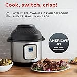 Instant Pot Duo Crisp 11-in-1 Air Fryer and Electric Pressure Cooker Combo with Multicooker Lids that Fries, Steams, Slow Cooks, Dehydrates,Free App With Over 800 Recipes, Black/Stainless Steel, 8QT - Image 3