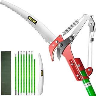 Happybuy Pole Saws For Tree Trimming, 26 Foot Pruning Saws, Alloy Steel Tree Pruner, Extension Pole, Tree Pruner Extendable, Tree Trimmers Long Handle for Sawing and Shearing