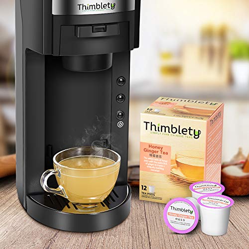 Tea Pods - Honey Ginger Tea K-Cups For Keurig, Thimblety Honey Ginger Tea Pods, Caffeine Free Herbal Tea, 12 Pods #TOP1