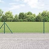 Rantry Zaun mit Pfosten Grün 0,6 x 50 m Stahl Zaun Model3352462
