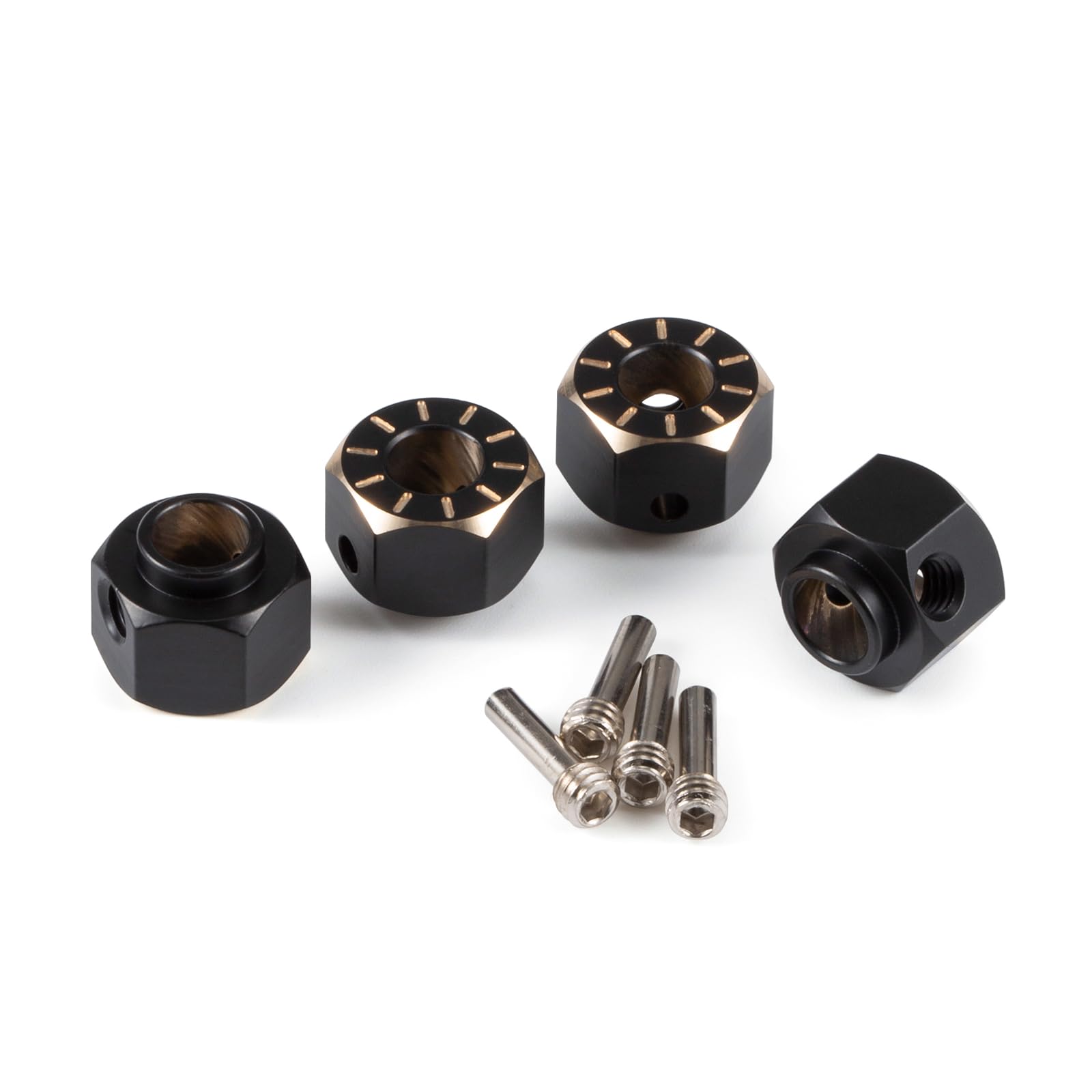 HooCrawler TRX4 Brass Weights, Gen2 Front and Rear Portal Cover with Upgrade Gear Set for 1/10 RC Crawler TRX4 (Extended Hex Nuts)