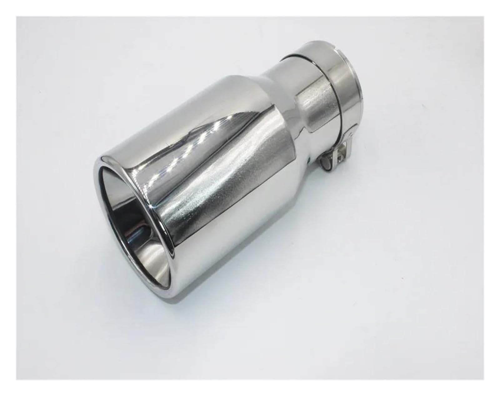 Silenciador De Escape Universal Para Automóvil Tubo De Acero Inoxidable Revestimiento Garganta Cola Para Automóvil Tubo De Punta De Silenciador(73mm In-89mm Out)