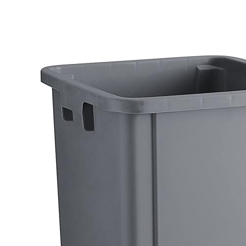 Miniatura 3 de Bote de basura cuadrado gris de 23 galones para restaurante, papelera comercial, cubo de basura de plástico alto, papelera industrial, botes de