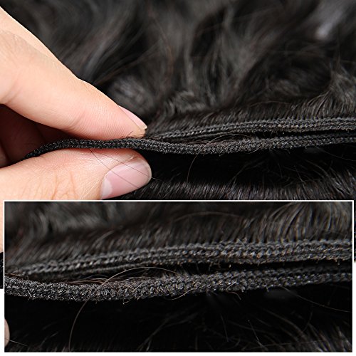 Miniatura 7 de Extensiones de cabello humano Remy virgen camboyano 8A, extensiones de cabello humano Remy de onda profunda, 3 unidslote, 10.58 oz, color natural,