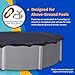 Blue Wave Bronze 8-Year 28 ft Round Above Ground Pool Cover for Winter– Durable & Weather-Resistant Polyethylene – 4 ft Overlap, Black Underside, Reinforced Grommets, Winch, Cable – Navy Blue