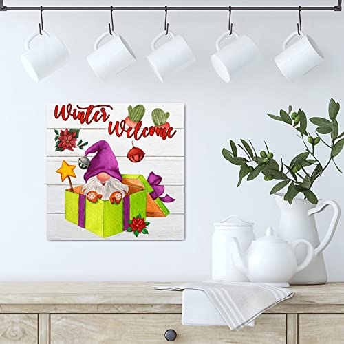Panneau en bois Welcome pour décorer un mur vide sans effort à Noël 30cm