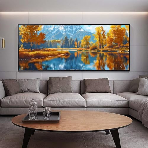 Grand format 180 x 90 cm de diamond painting automne pour briser l'ennui avec un kit complet 5D