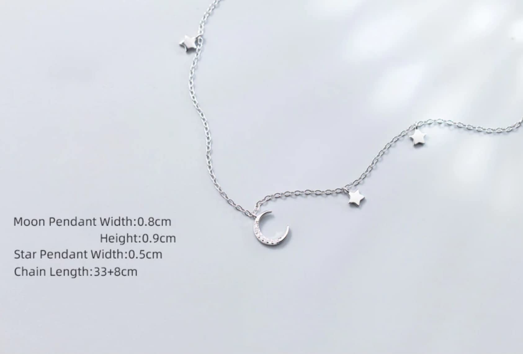 Collar con Colgante De Planeta De Cristal Azul A La Moda para Mujer, Collar De Cadena De Eslabones De Plata De Ley 925, Joyería Fina