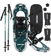 Carryown 3 in 1 Light Weight Snowshoes Set for Adults Men Women Youth Kids, Aluminum Alloy Terrai...
