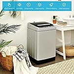 Giantex Full Automatic Washing Machine, 2 in 1 Portable Laundry Washer 1.5Cu.Ft 11lbs Capacity Washer and Spinner Combo 8 Programs 10 Water Levels Energy Saving Top Load Washer for Apartment Dorm - Image 4