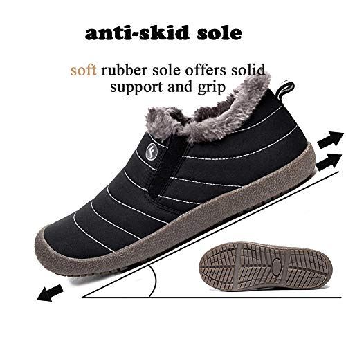 image for SITAILE Snow Boots, Women Men Fur Lined Waterproof Winter Outdoor Slip